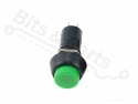 Drukcontact  rond 12mm groen 250V/3A